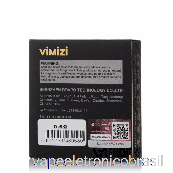 Vape Eletrônico Dovpo Vimizi Pods De Substituição 0,6ohm Pods
